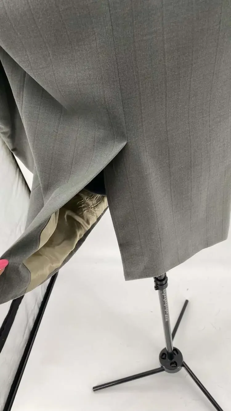 Vintage Burberry Men's Gray Pinstriped Two-Button Blazer Jacket